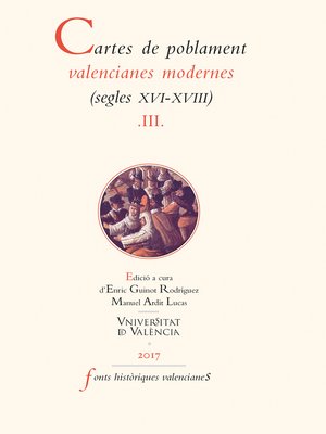 cover image of Cartes de poblament valencianes modernes (segles XVI-XVIII).  Vol III